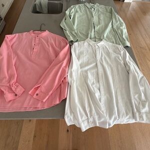 Men's 3 Cotton/Linen Lightweight Shirts XXL (Fits like XL) -Worn 2x Prof Clean